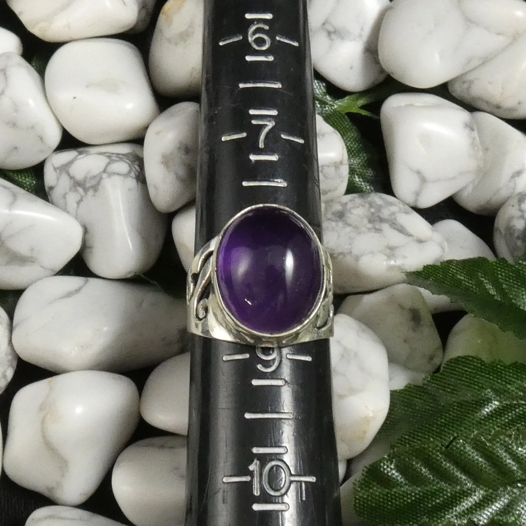 Amethyst Sterling Silver Ring (size 8.5)