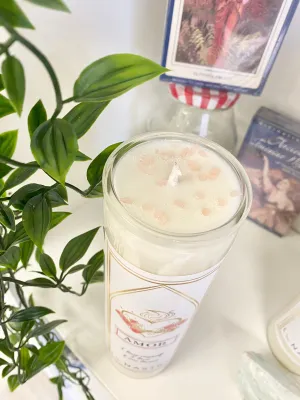 Amor Prayer Candle with hidden gem , Love candle