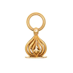 Antique Victorian Fob 14k Yellow Gold Engraved Charm Seal Vintage Fine Jewelry