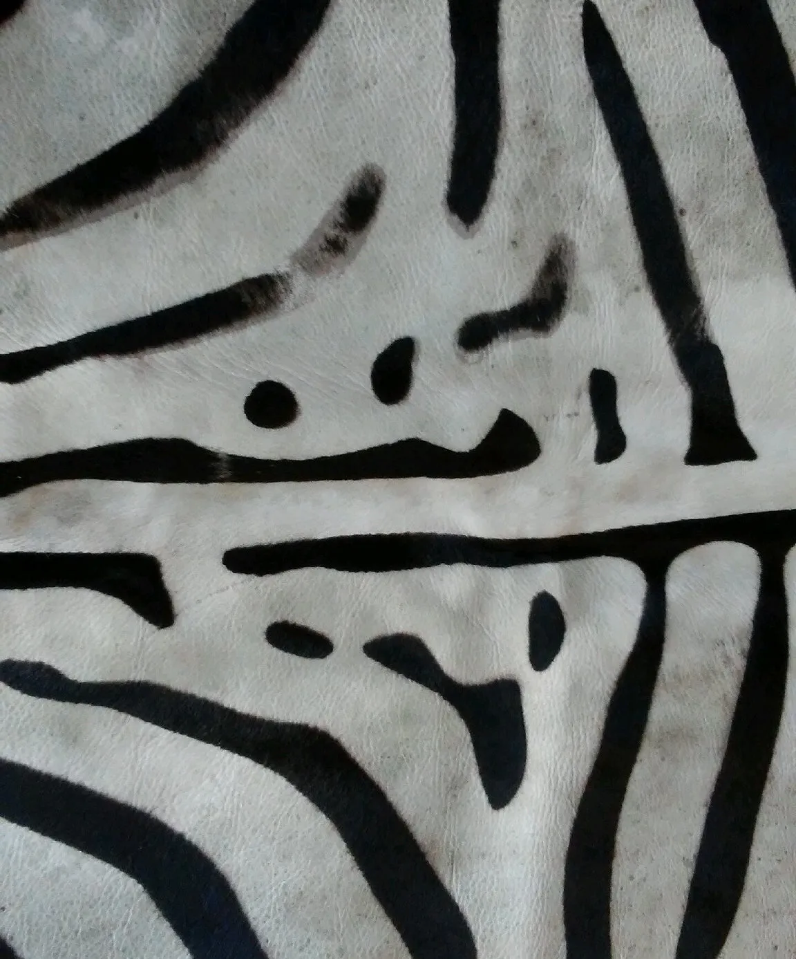 Antique Zebra Acid Washed Premium Brazilian Cowhide, XL CH25DVD DZ
