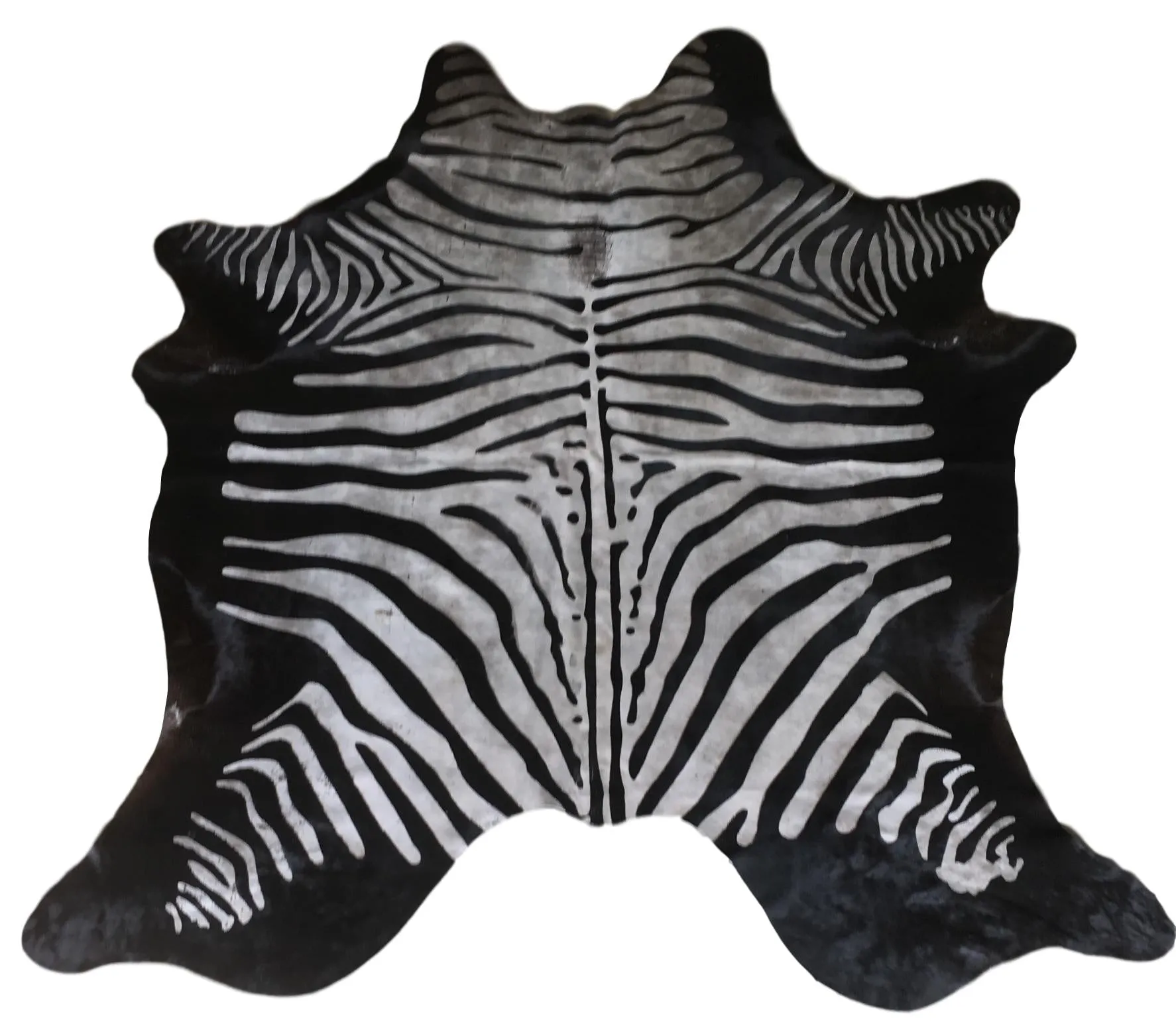 Antique Zebra Acid Washed Premium Brazilian Cowhide, XL CH25DVD V