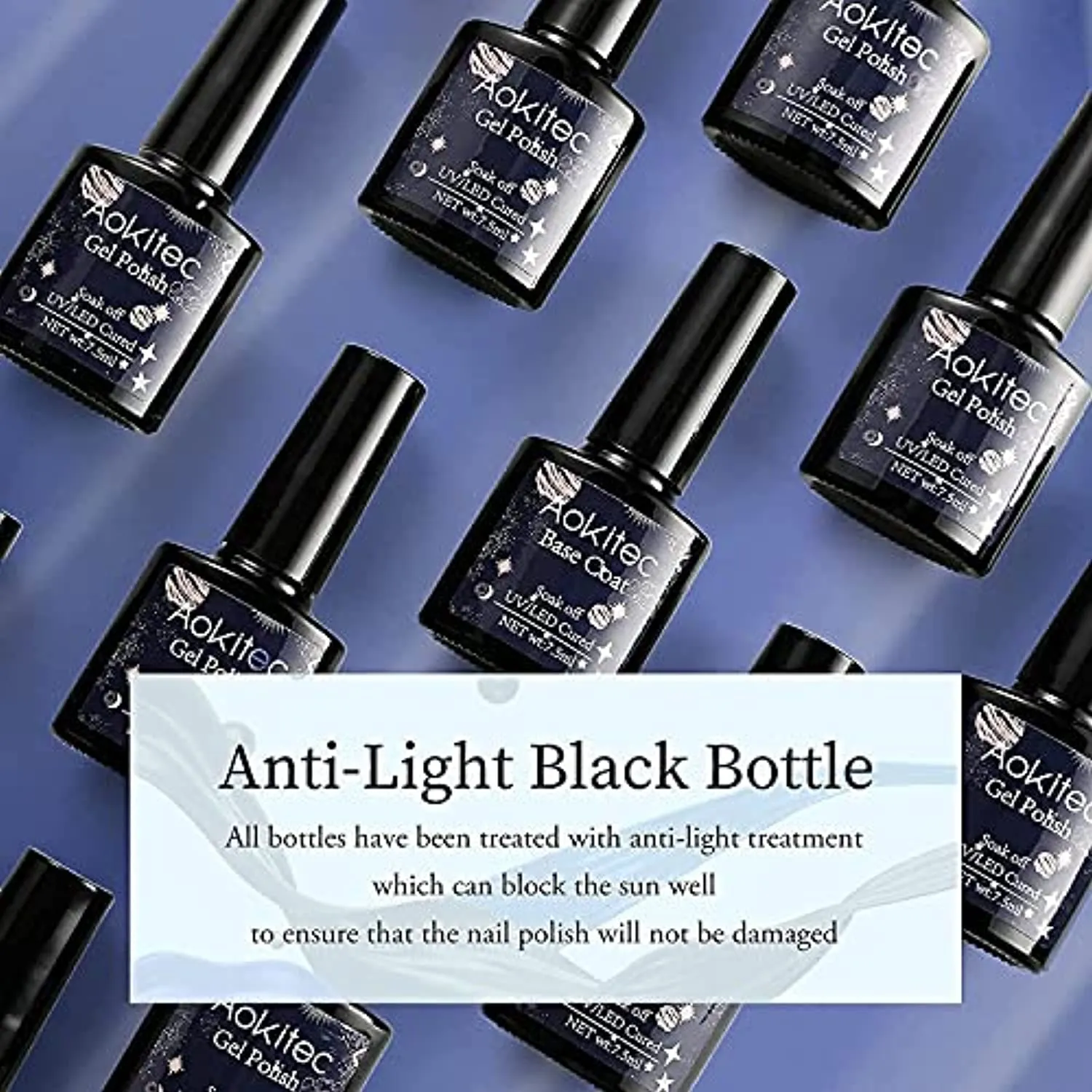 Aokitec Gel Nail Polish Kit With Mini UV LED Nail Lamp,23Pcs Gel Polish Set Soak Off Nail Gel Polish Set Manicure Kit DIY Home,Portable Gel Light Mouse Shape Pocket Size Nail Dryer with USB Cable