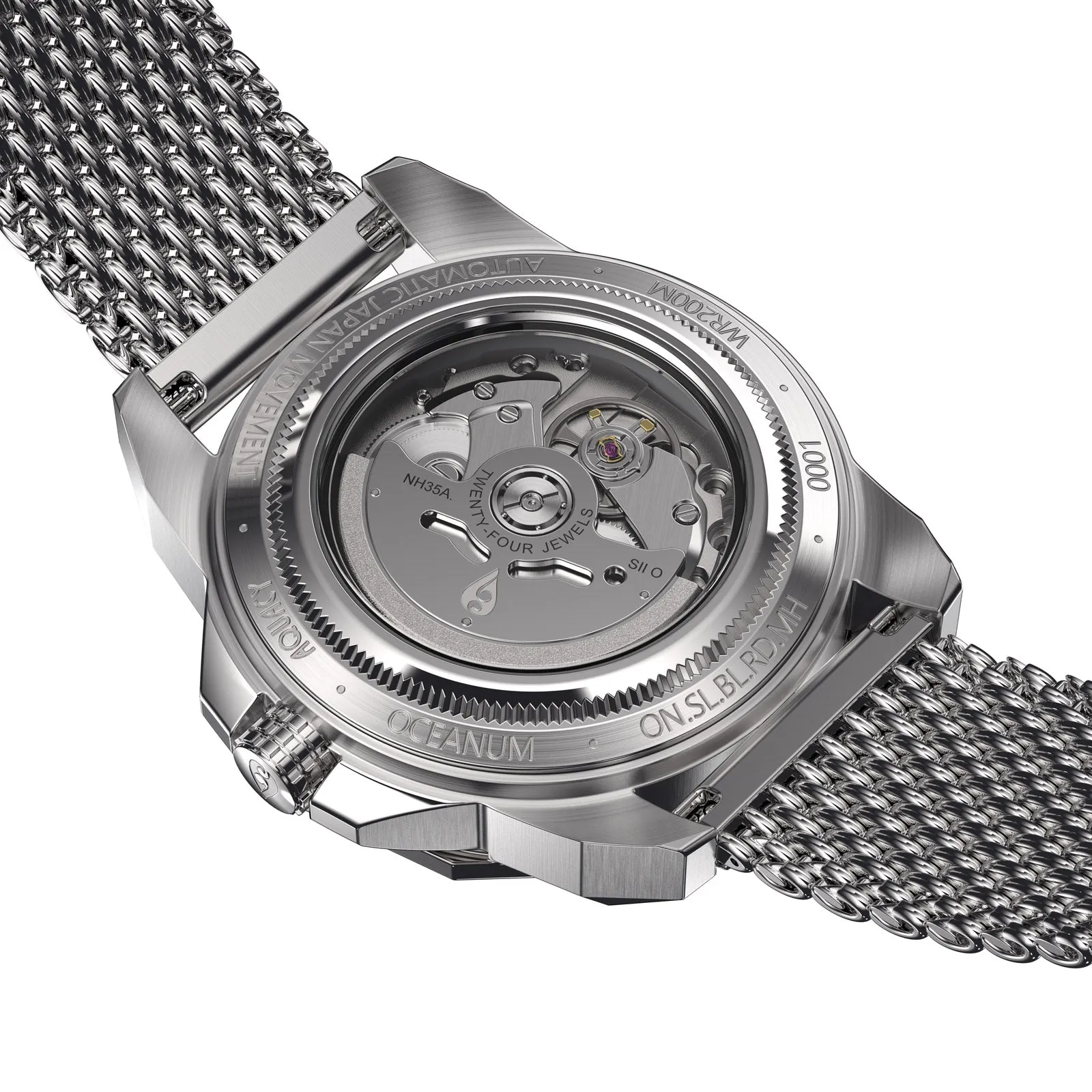 Aquacy Hei Matau Oceanum Men's Automatic 200M Silver Dial Dive Watch ON.SL.BL.RD.MH