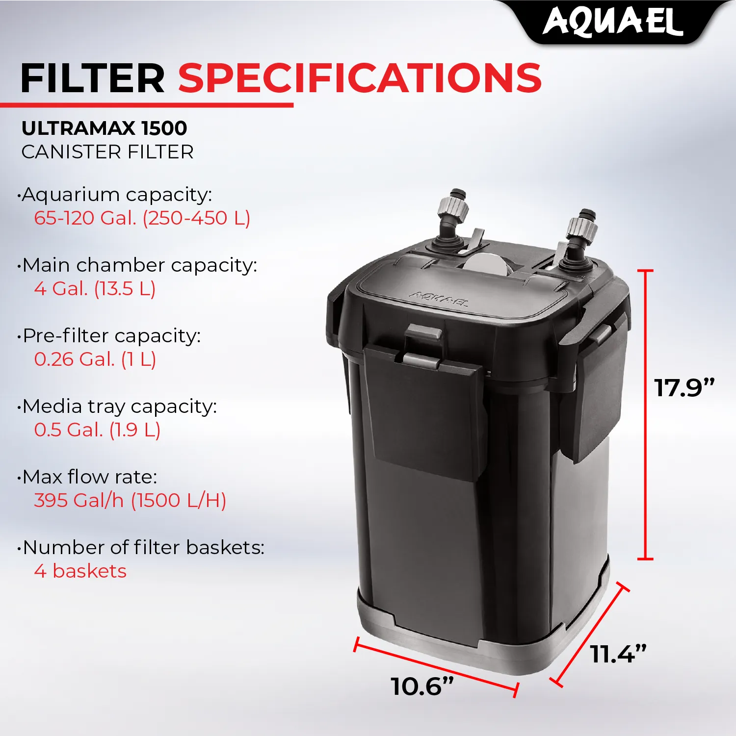 AQUAEL ULTRAMAX CANISTER FILTER