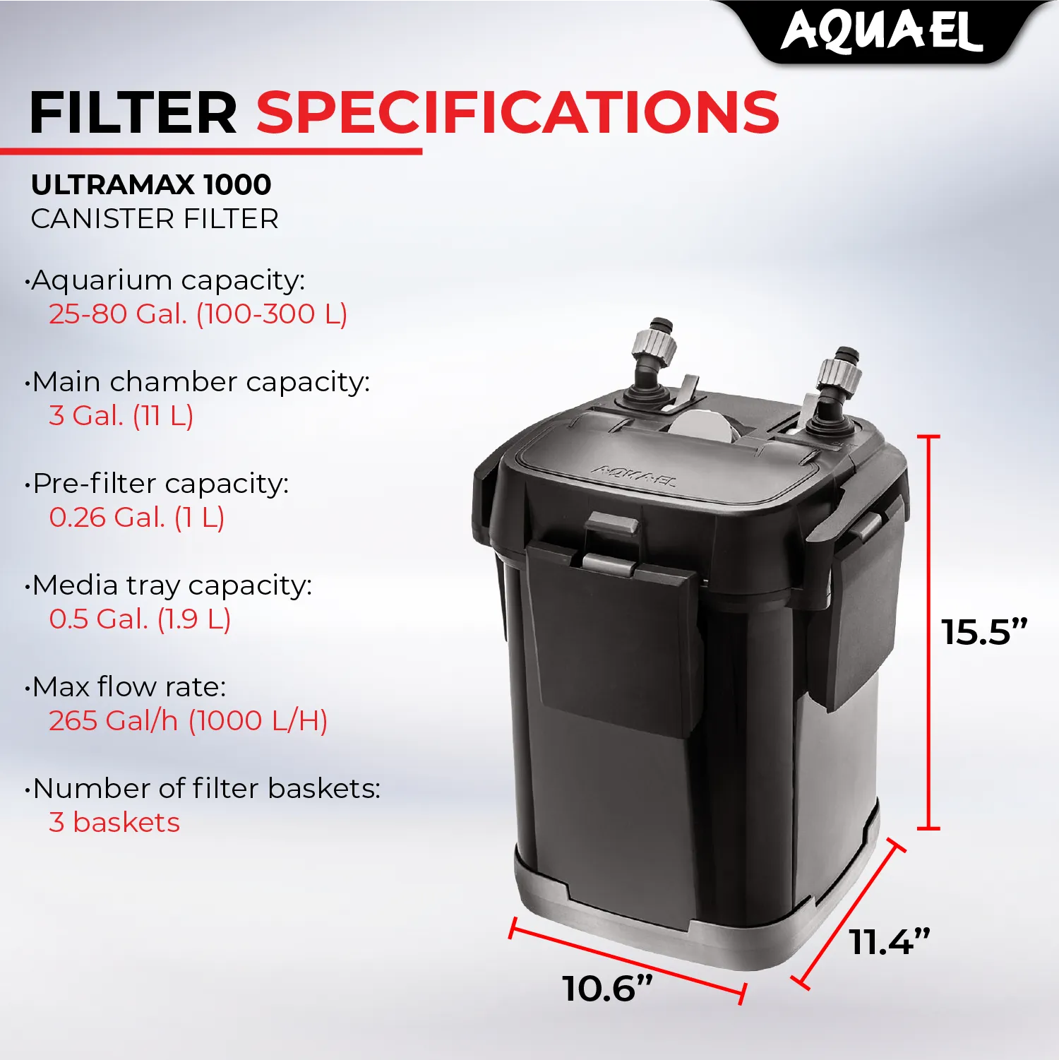 AQUAEL ULTRAMAX CANISTER FILTER