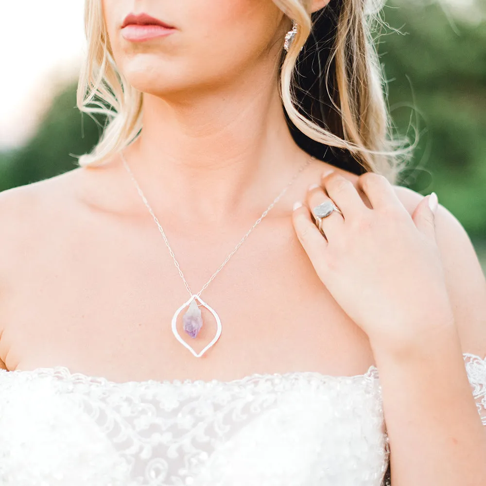 Arabesque Sun/Moon Necklace :: Amethyst :: Made to Order