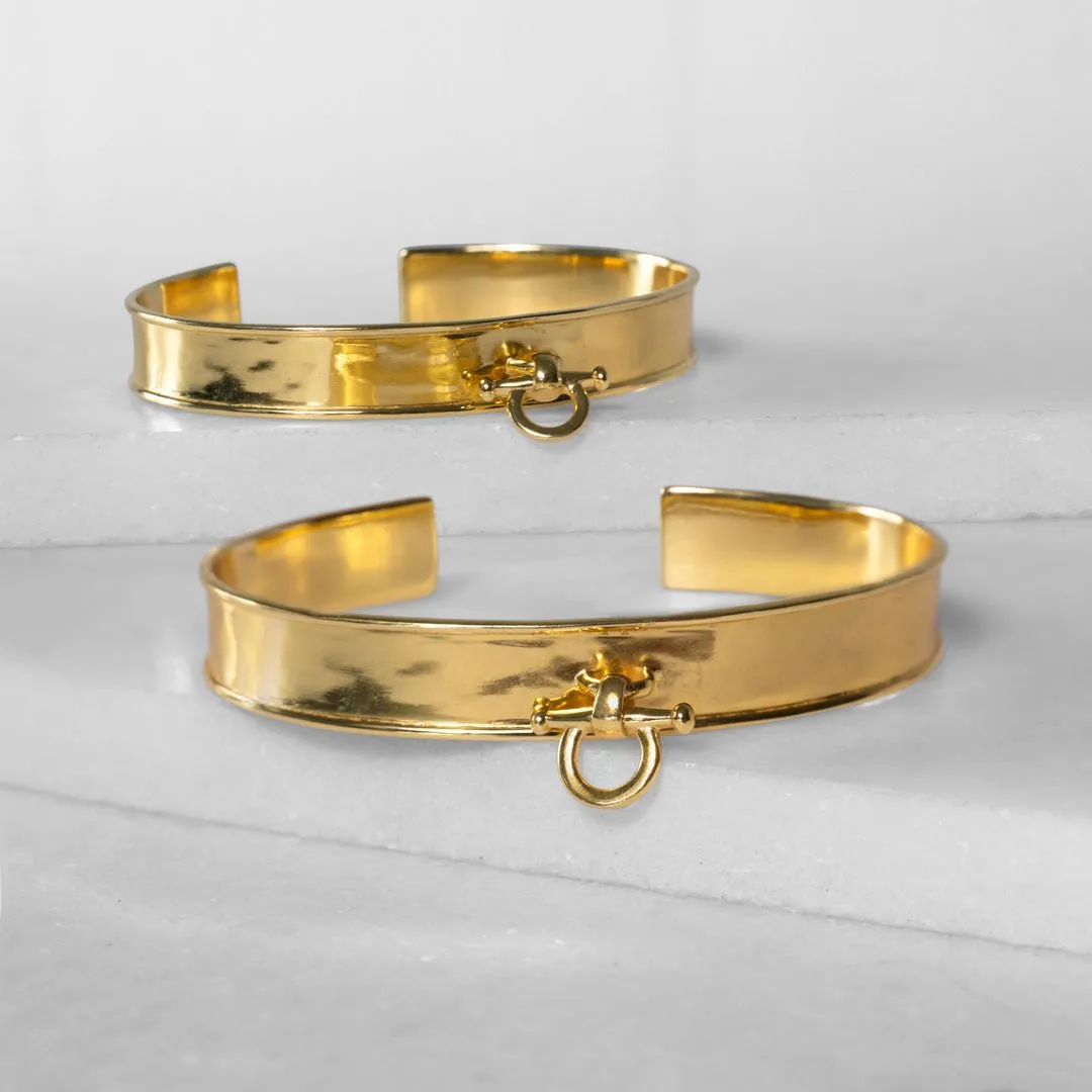 Ariston Horse Bit Ring in 14K Gold Vermeil Equestrian Ring