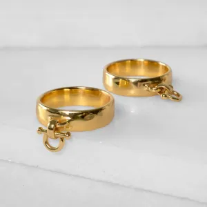 Ariston Horse Bit Ring in 14K Gold Vermeil Equestrian Ring