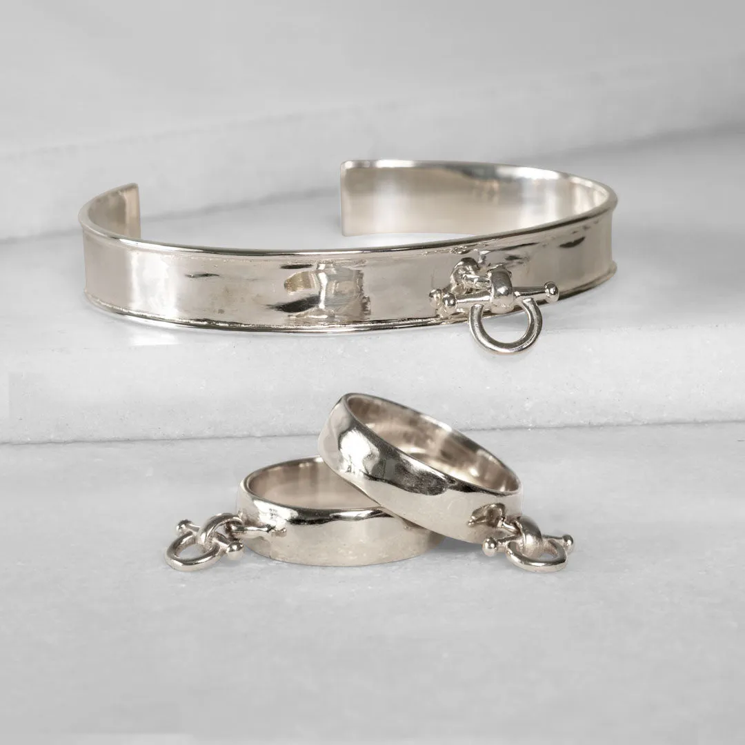 Ariston Horse Bit Ring in Sterling Silver Equestrian Ring