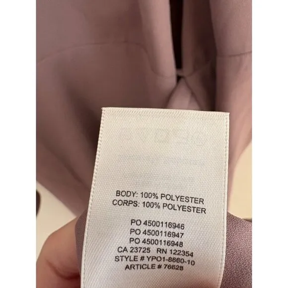 Aritzia Babaton Optima True Wrap Mini Dress Size M  Mauve Mocha Mousse