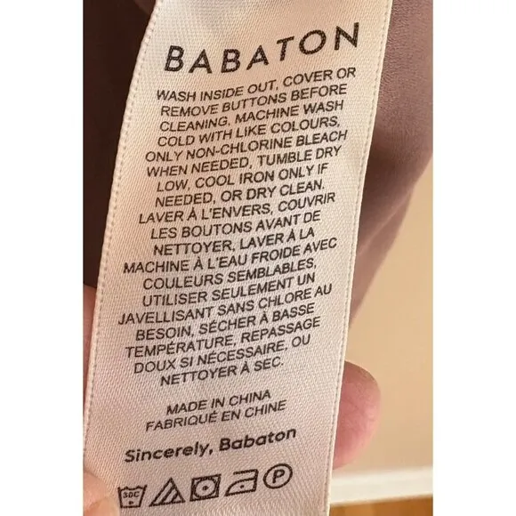 Aritzia Babaton Optima True Wrap Mini Dress Size M  Mauve Mocha Mousse