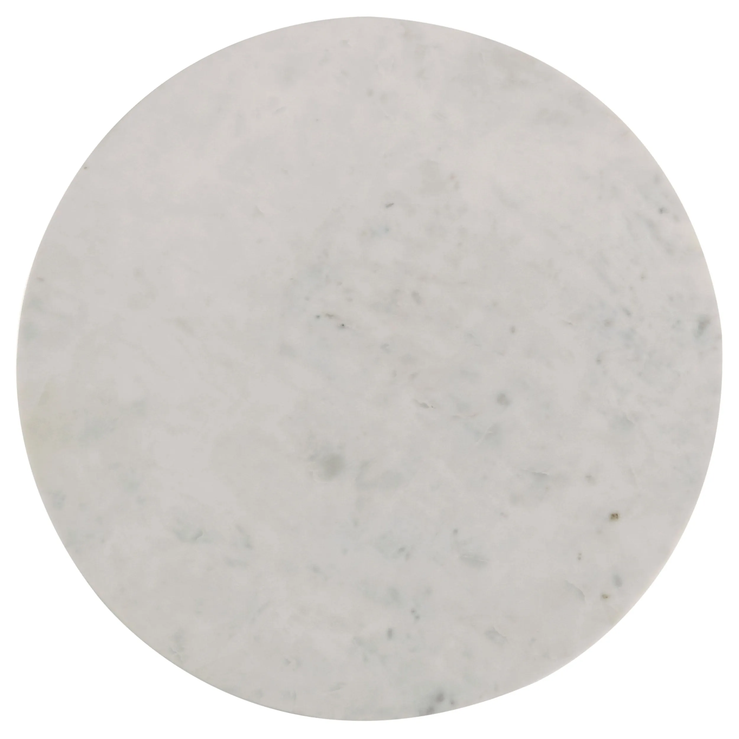 Astoria Round Genuine Marble Side End Table White