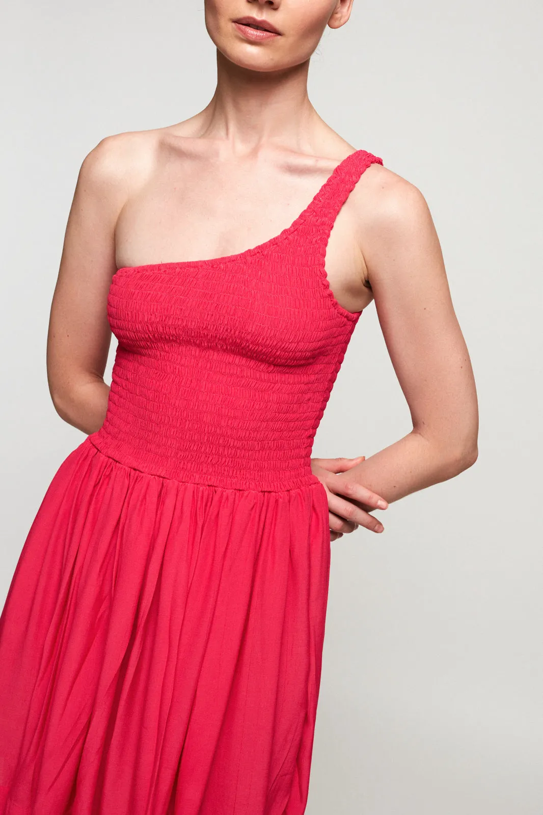 Asymmetric Shirred Mini