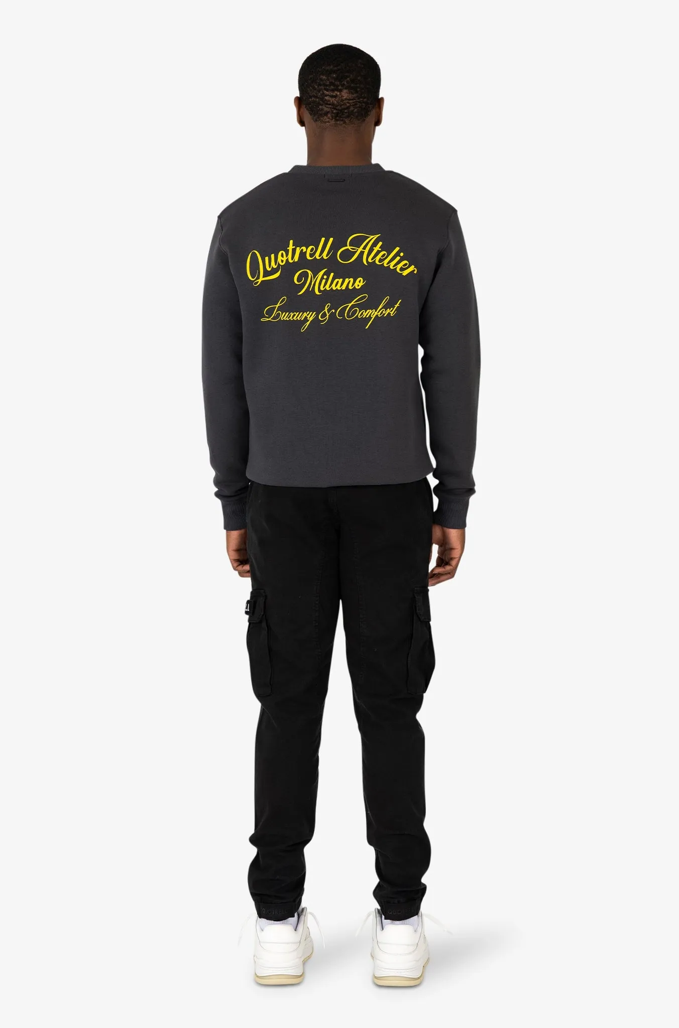 ATELIER MILANO CREWNECK | ANTHRACITE/YELLOW