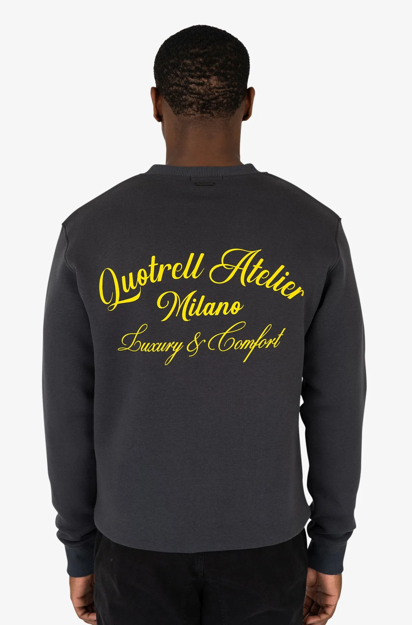 ATELIER MILANO CREWNECK | ANTHRACITE/YELLOW