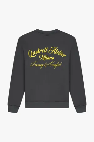 ATELIER MILANO CREWNECK | ANTHRACITE/YELLOW