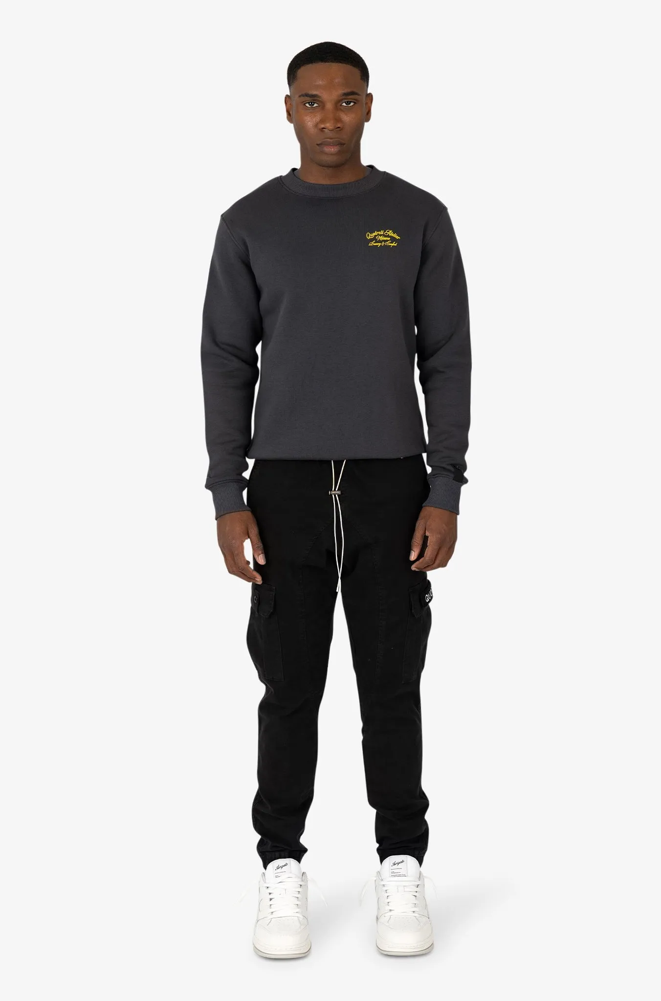 ATELIER MILANO CREWNECK | ANTHRACITE/YELLOW