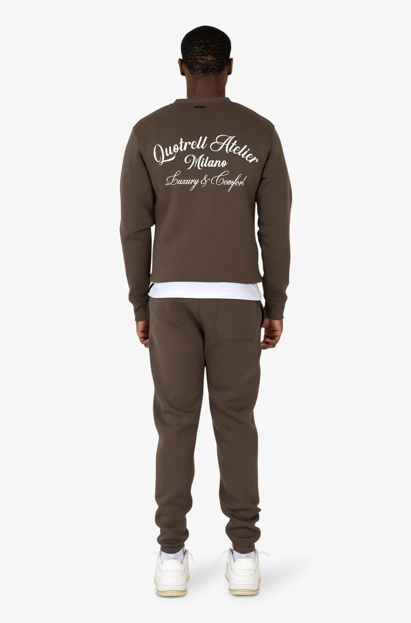 ATELIER MILANO CREWNECK | BROWN/WHITE