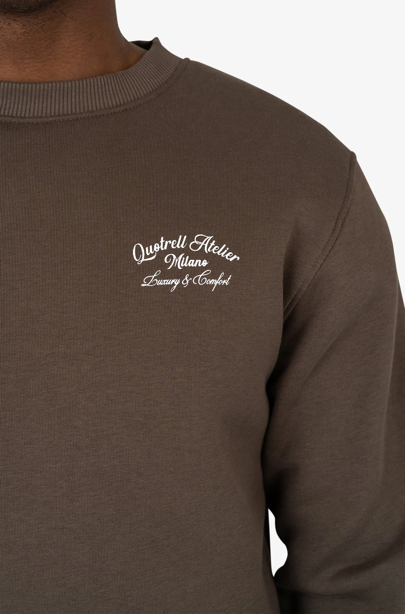 ATELIER MILANO CREWNECK | BROWN/WHITE