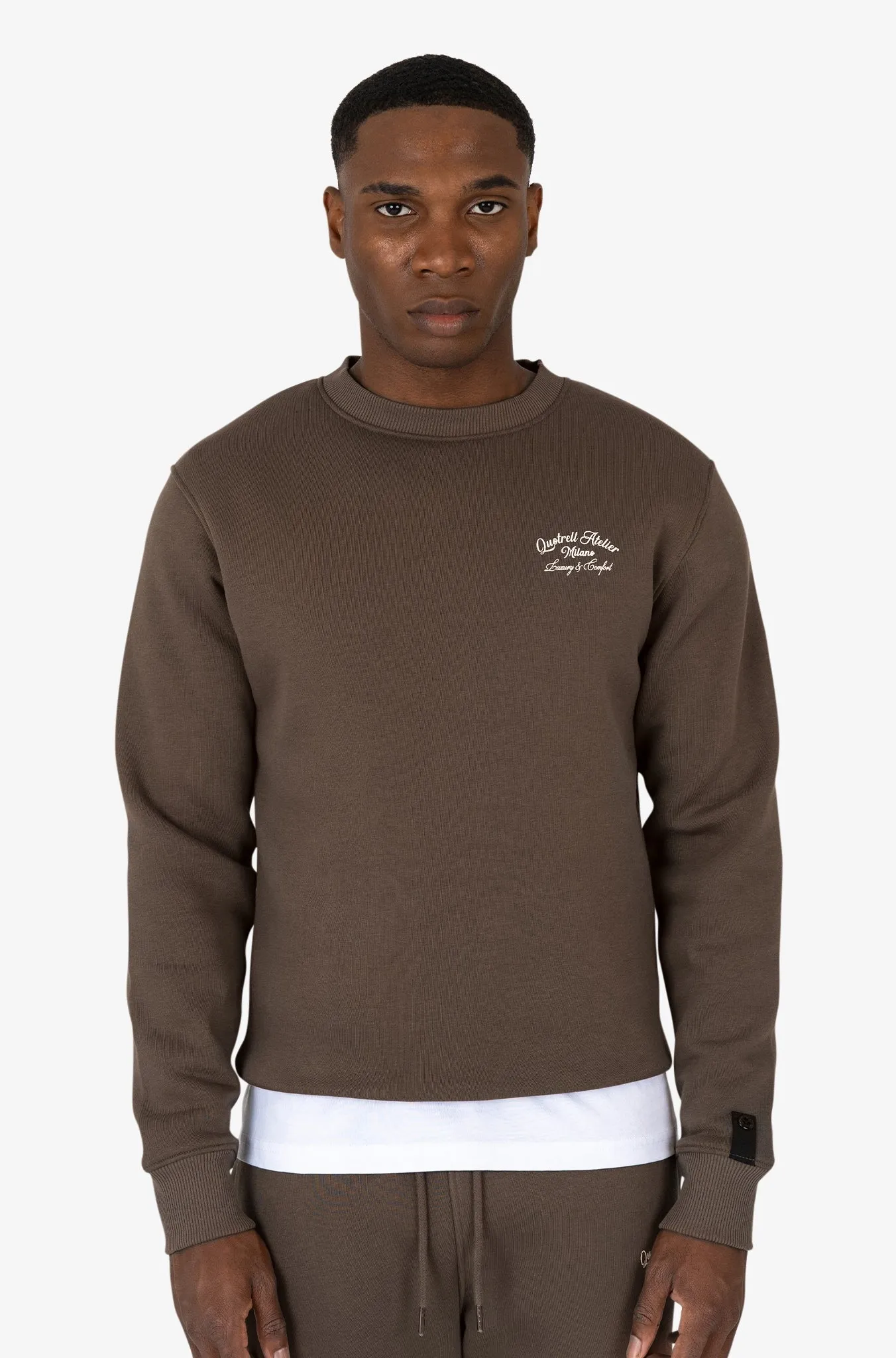 ATELIER MILANO CREWNECK | BROWN/WHITE