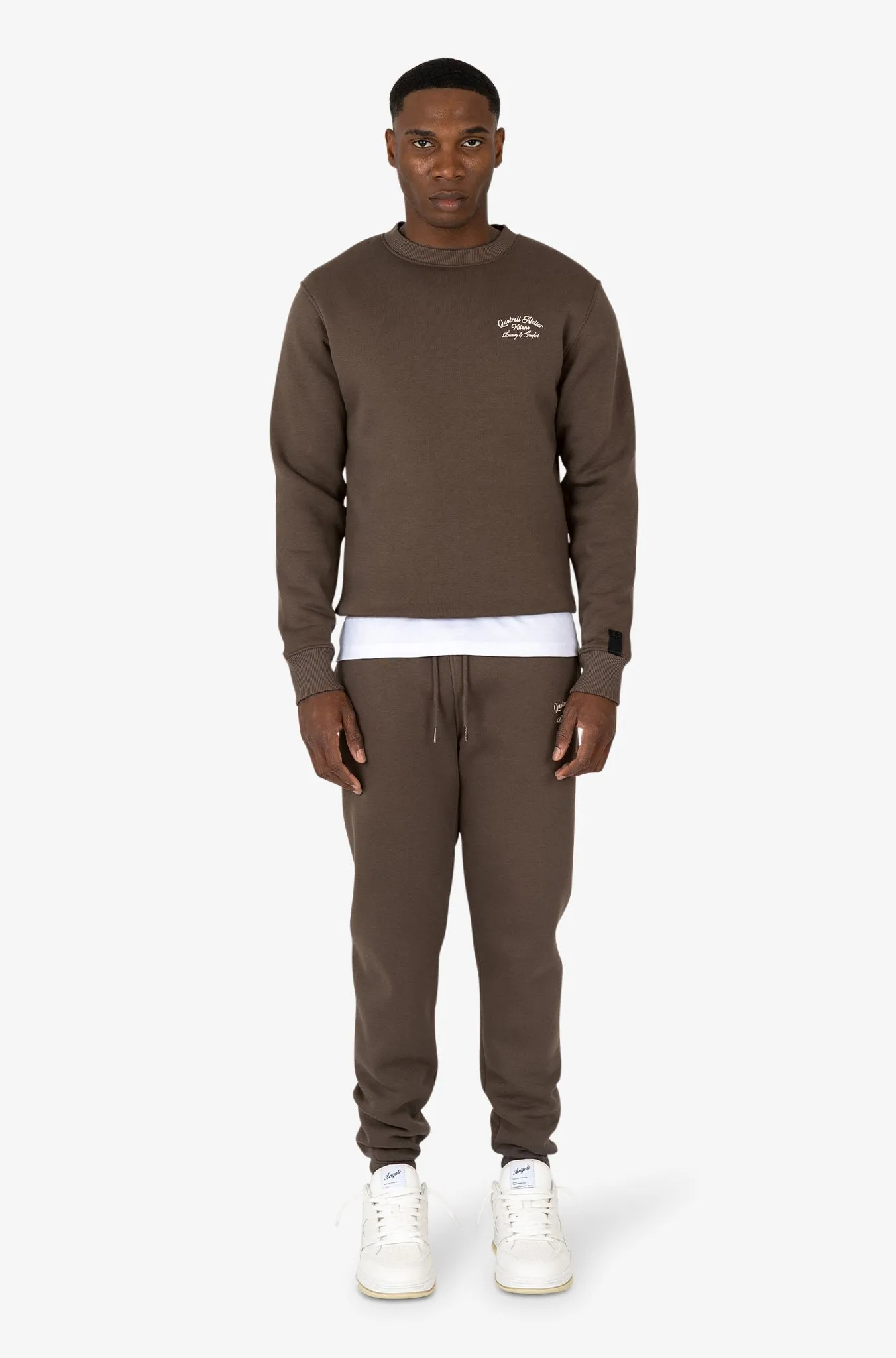 ATELIER MILANO CREWNECK | BROWN/WHITE