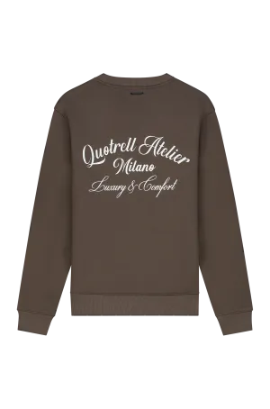 ATELIER MILANO CREWNECK | BROWN/WHITE