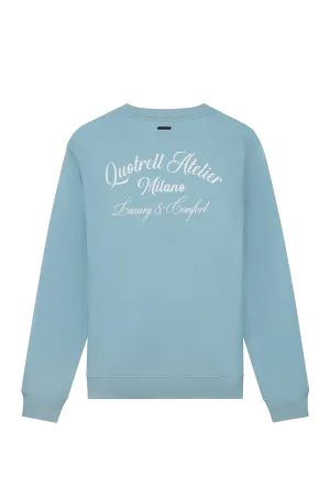 ATELIER MILANO CREWNECK | LIGHT BLUE/WHITE
