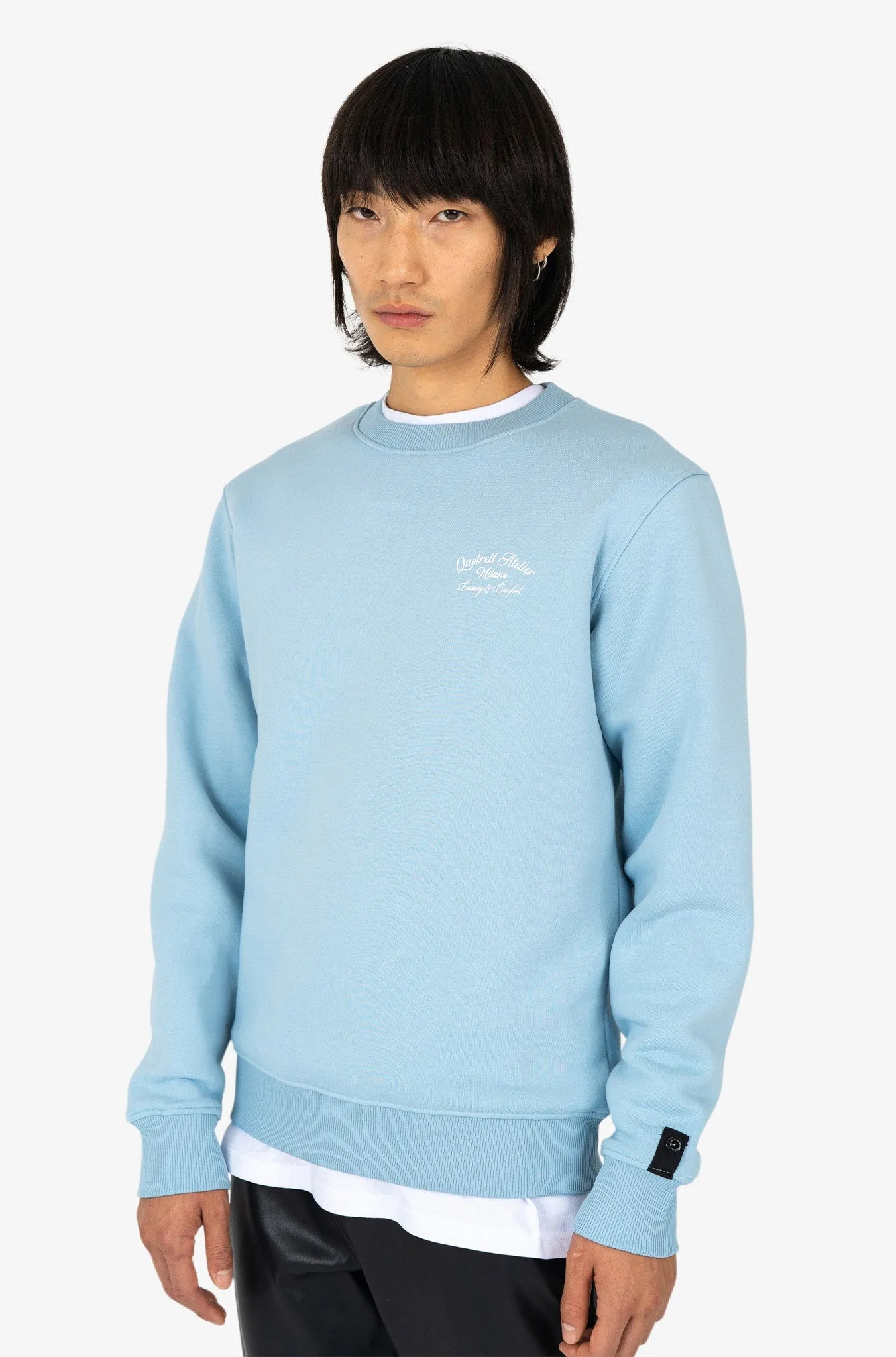 ATELIER MILANO CREWNECK | LIGHT BLUE/WHITE