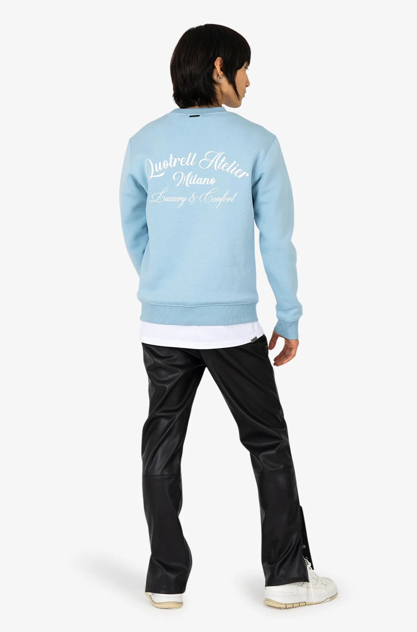 ATELIER MILANO CREWNECK | LIGHT BLUE/WHITE