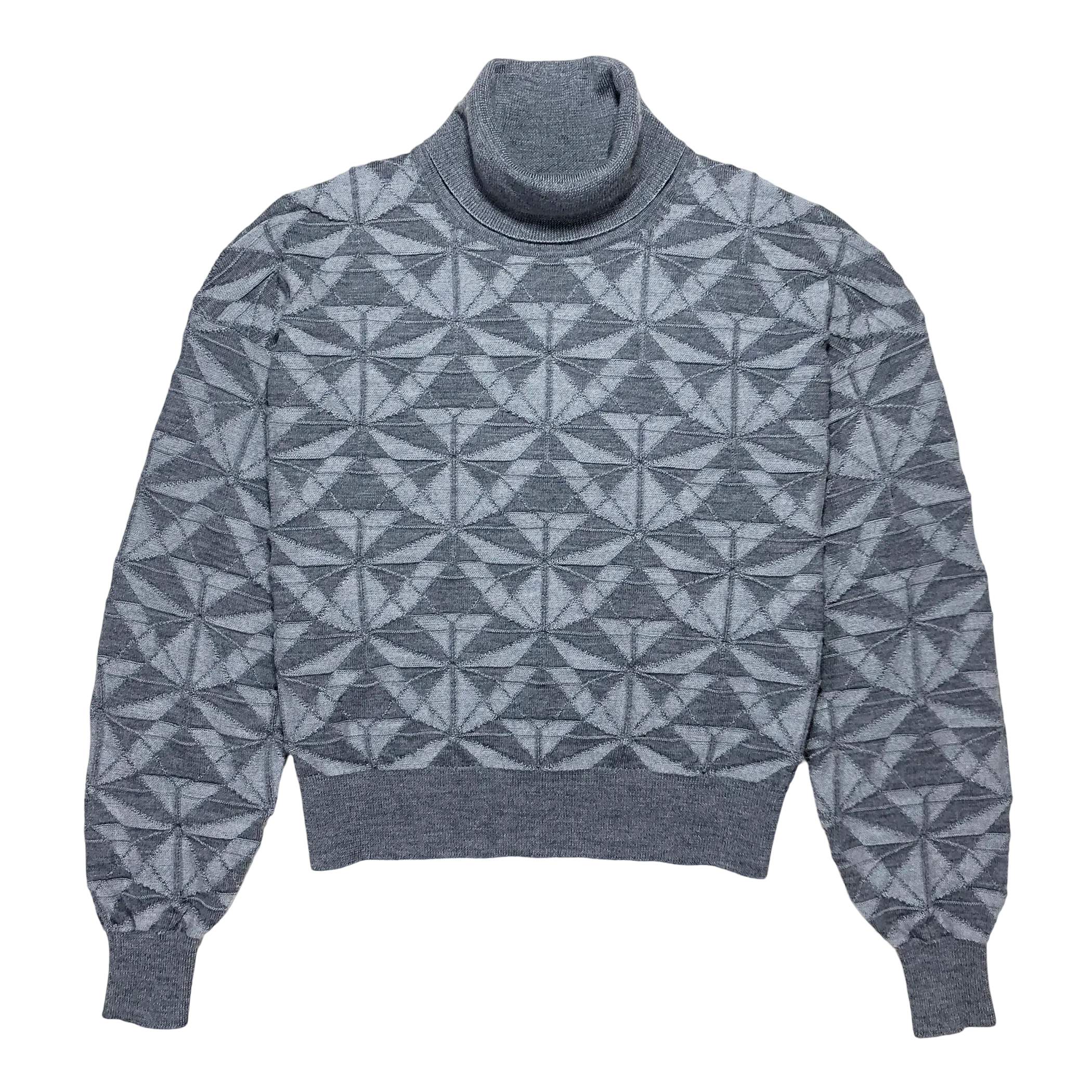 ATLAS MERINO TURTLE NECK PULLOVER in GREYS