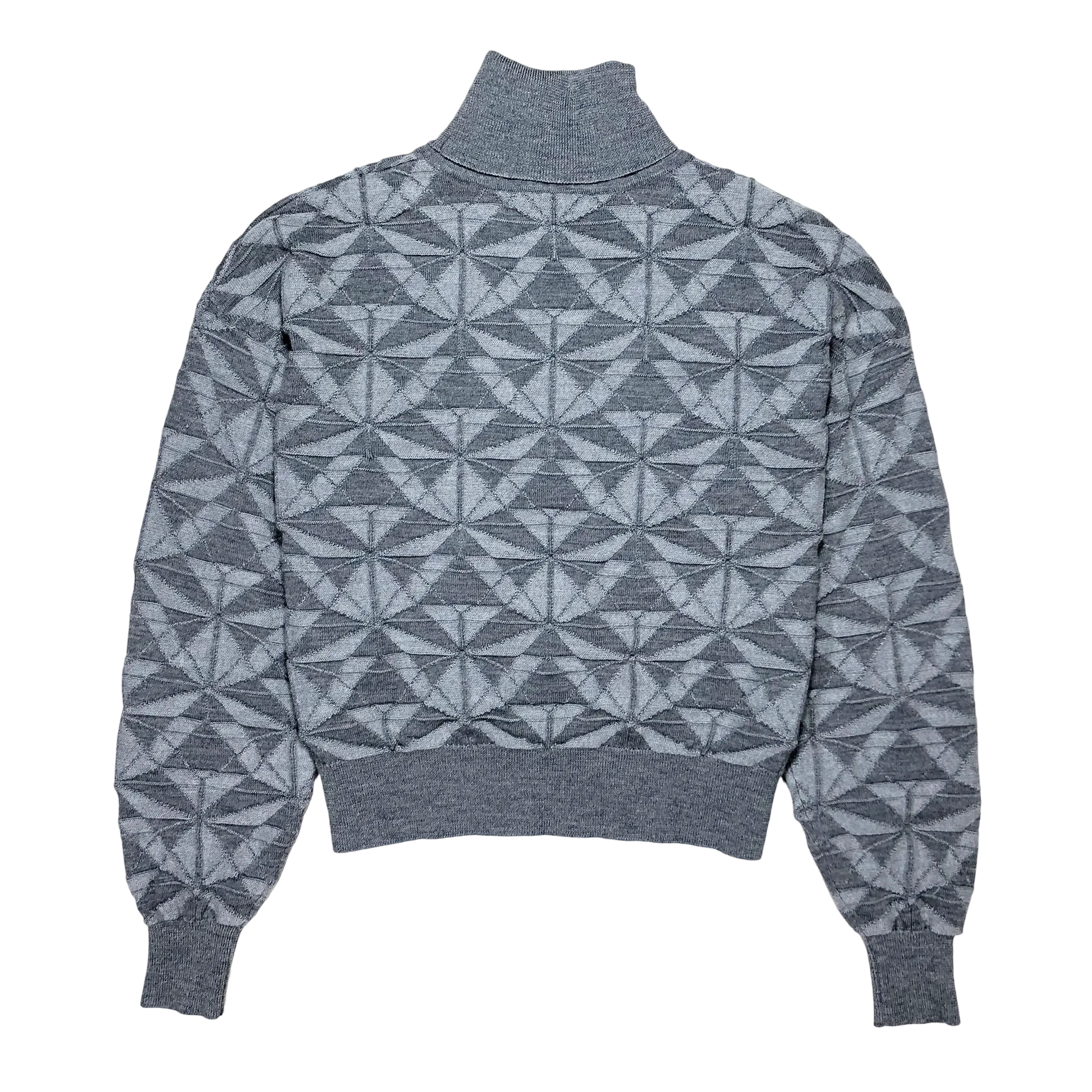 ATLAS MERINO TURTLE NECK PULLOVER in GREYS