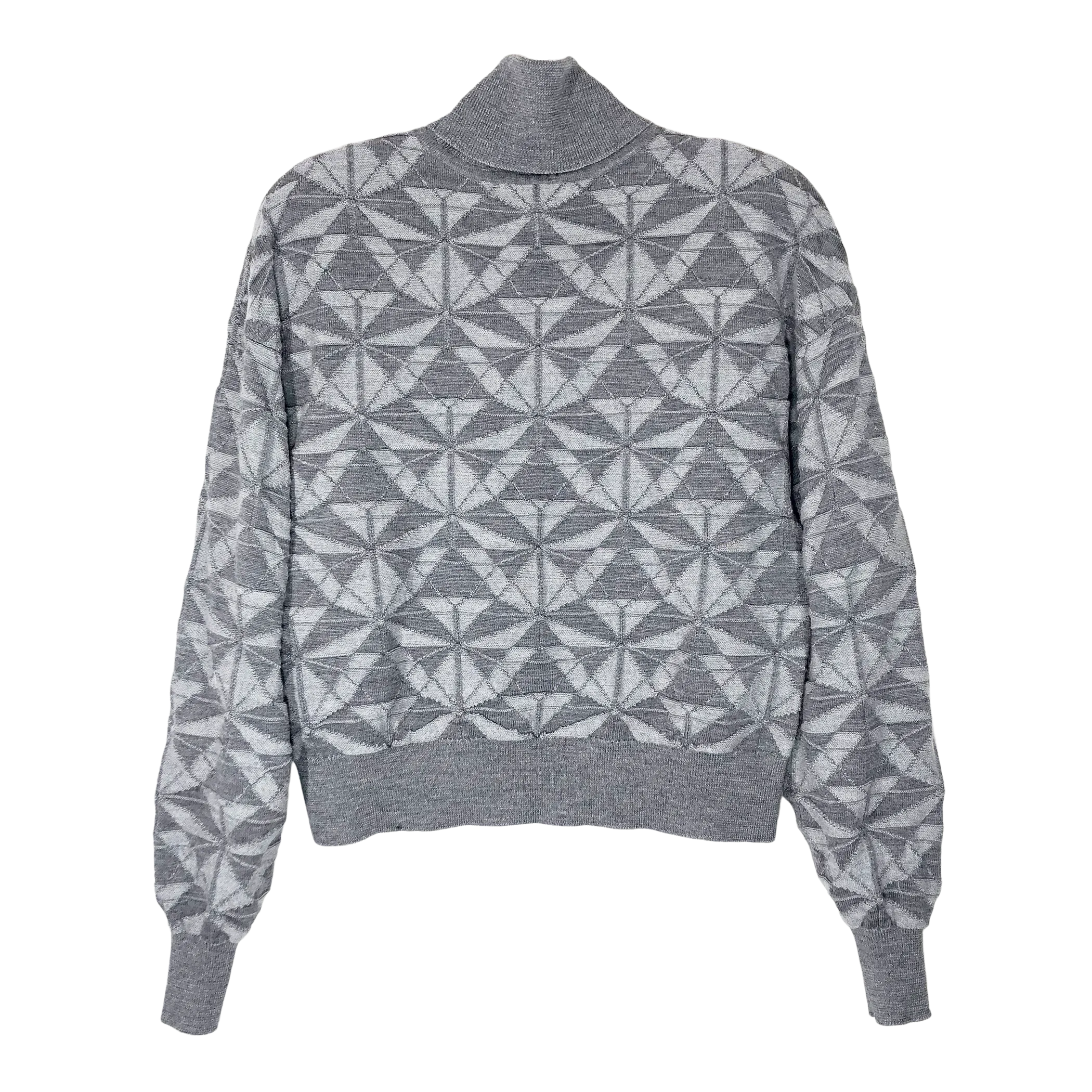 ATLAS MERINO TURTLE NECK PULLOVER in GREYS