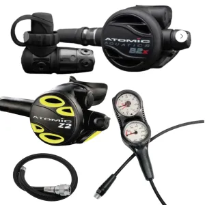 Atomic B2x Diving Regulator Bundle   Double Console And BCD Hose
