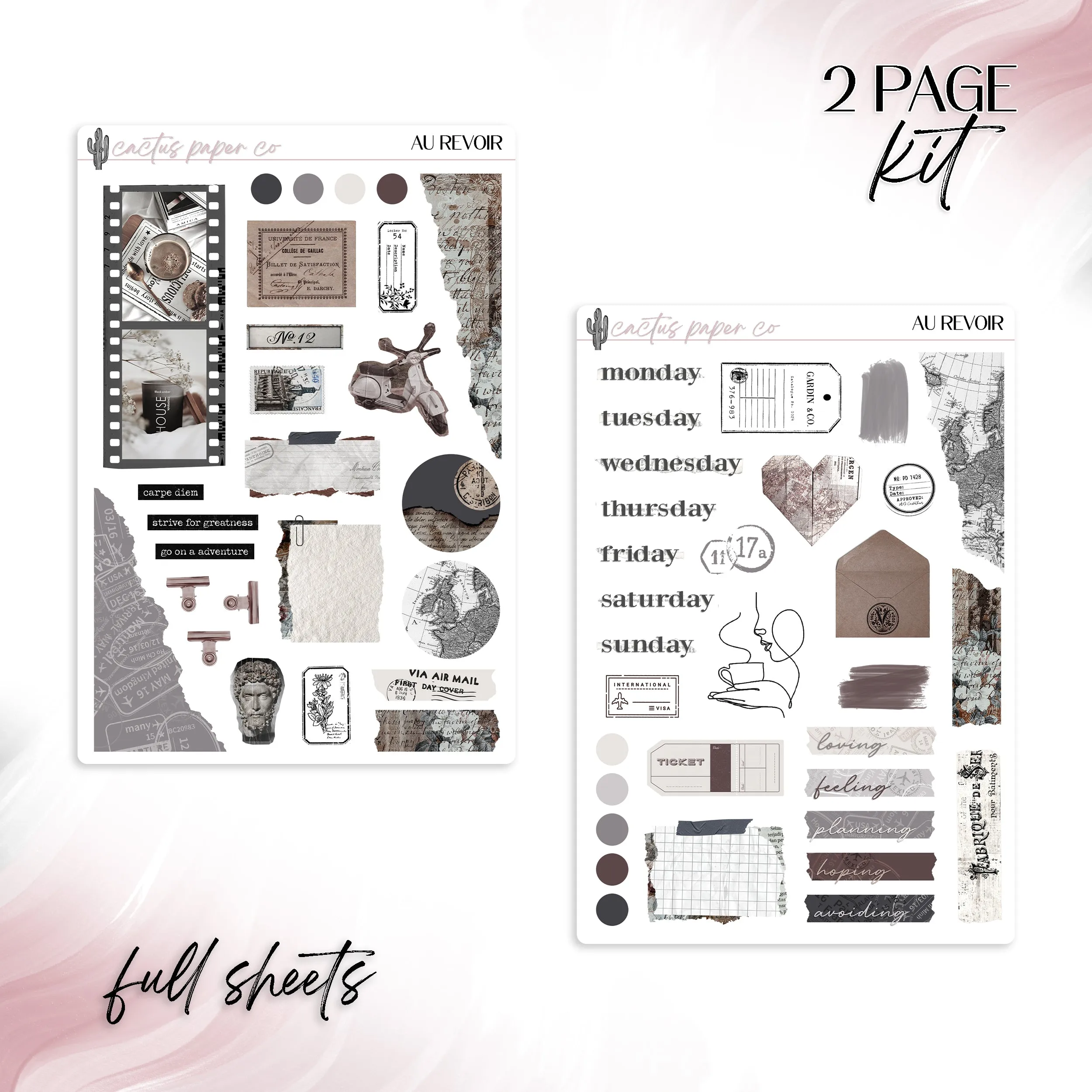 AU REVOIR WEEKLY JOURNALING KIT