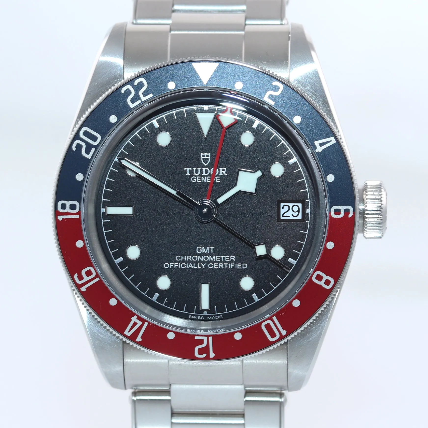 AUG 2020 NEW PAPERS Tudor Black Bay GMT Pepsi 79830RB 41mm Steel Watch Box