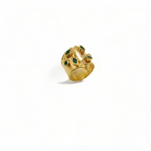 Aurora Fancy Two Side Cuff Gold Ring