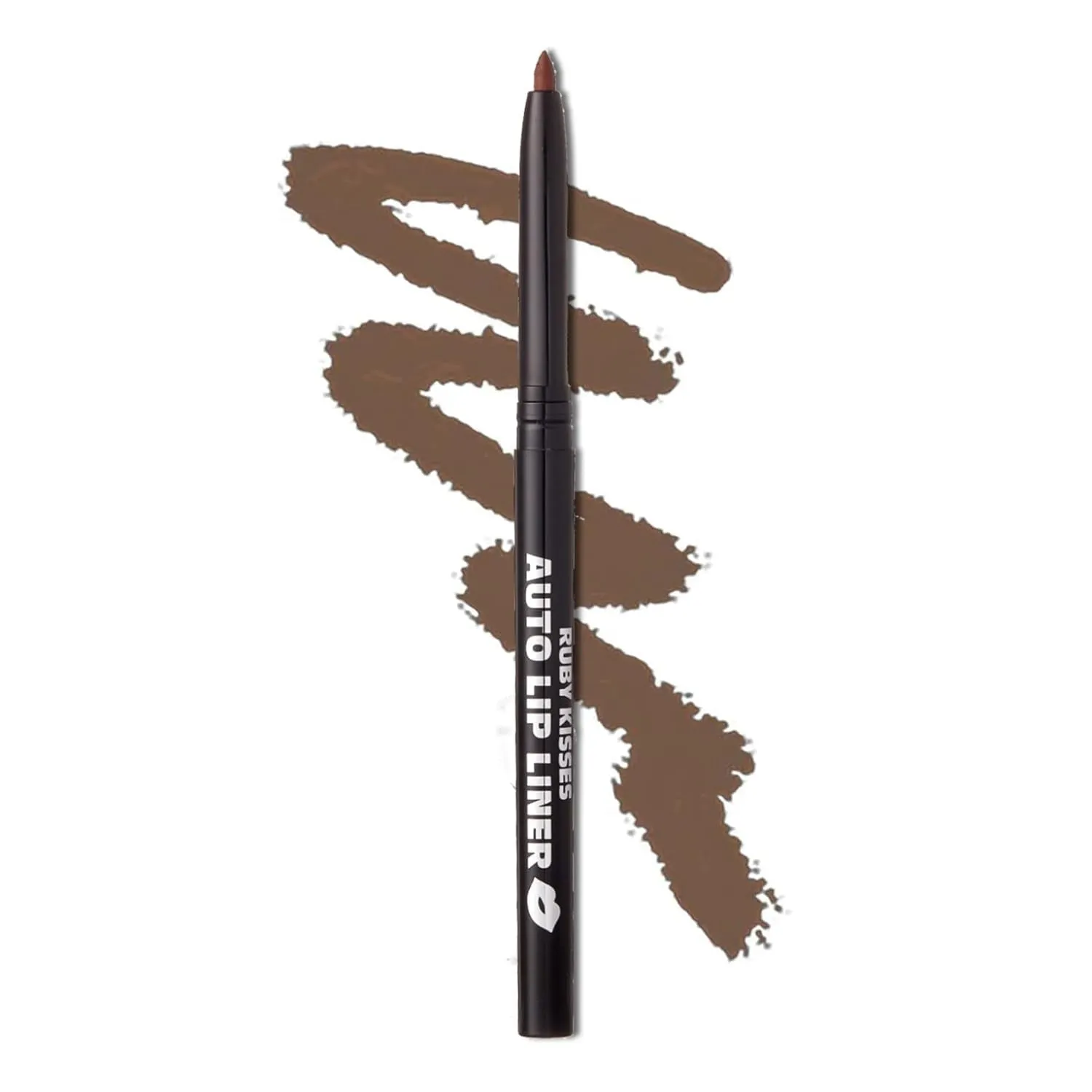Auto Lip Liner Pencil, Long Lasting & Non-Fading, Smooth Application, Non-Feathering with Rich Color, No Sharpener Needed, Ideal for Full Lips Look (Dark Brown) (3 PACK)
