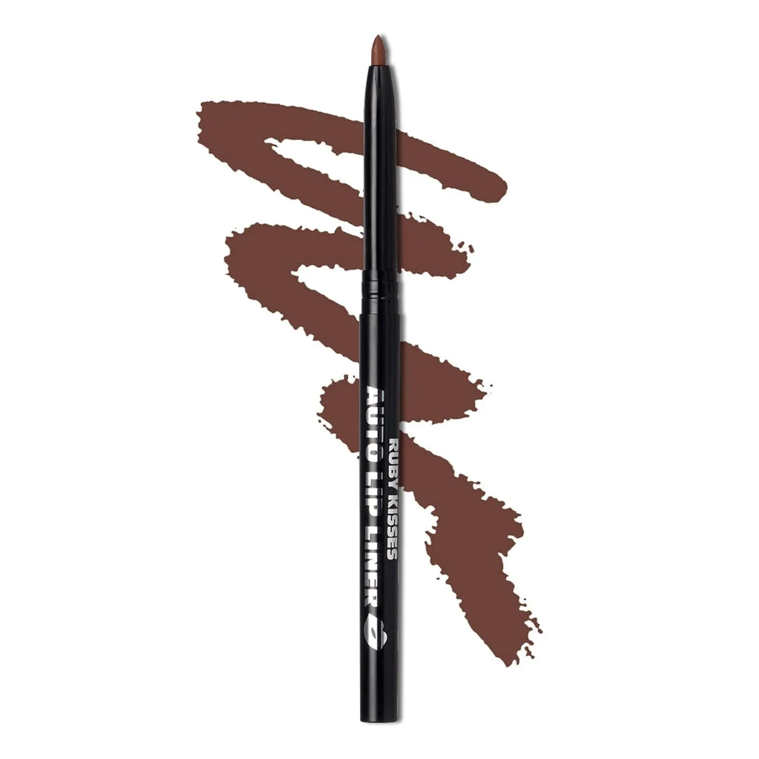 Auto Lip Liner Pencil, Long Lasting & Non-Fading, Smooth Application, Non-Feathering with Rich Color, No Sharpener Needed, Ideal for Full Lips Look (Dark Brown) (3 PACK)