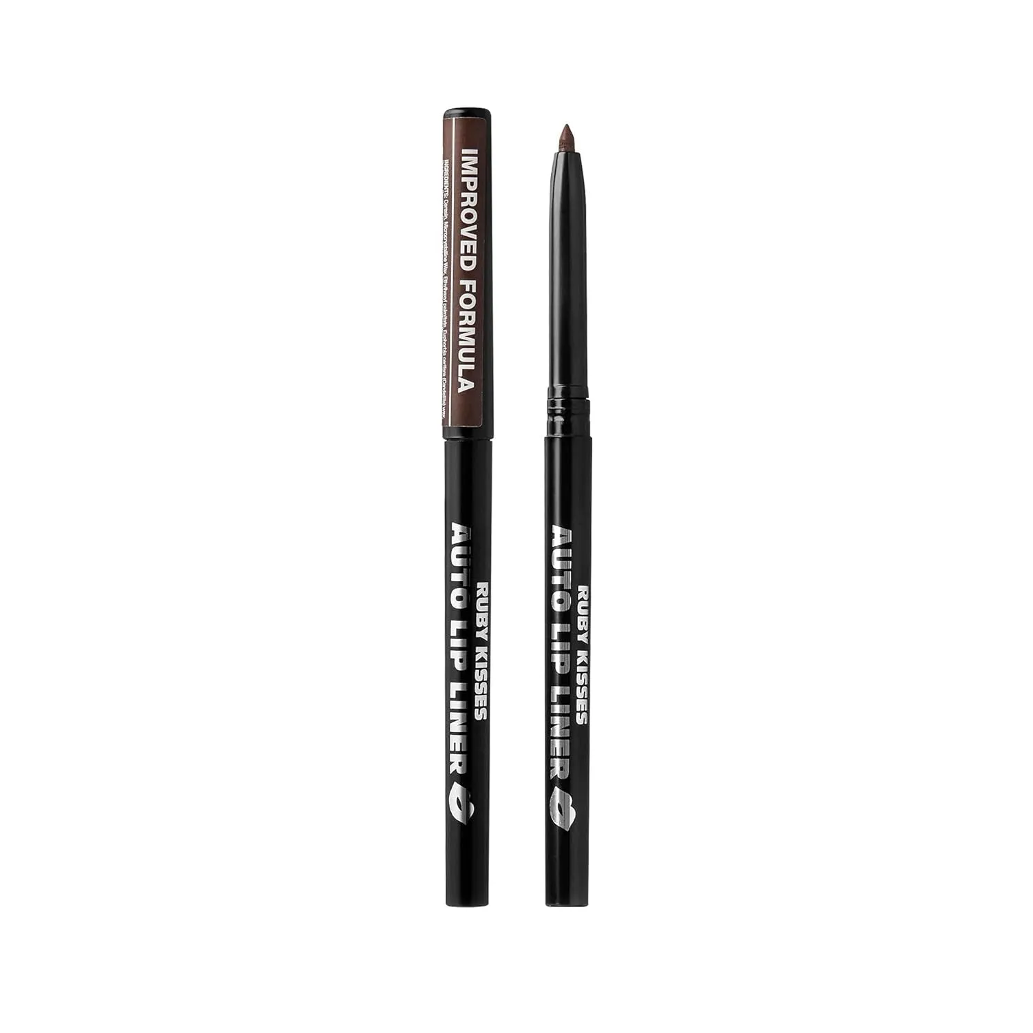 Auto Lip Liner Pencil, Long Lasting & Non-Fading, Smooth Application, Non-Feathering with Rich Color, No Sharpener Needed, Ideal for Full Lips Look (Dark Brown) (3 PACK)