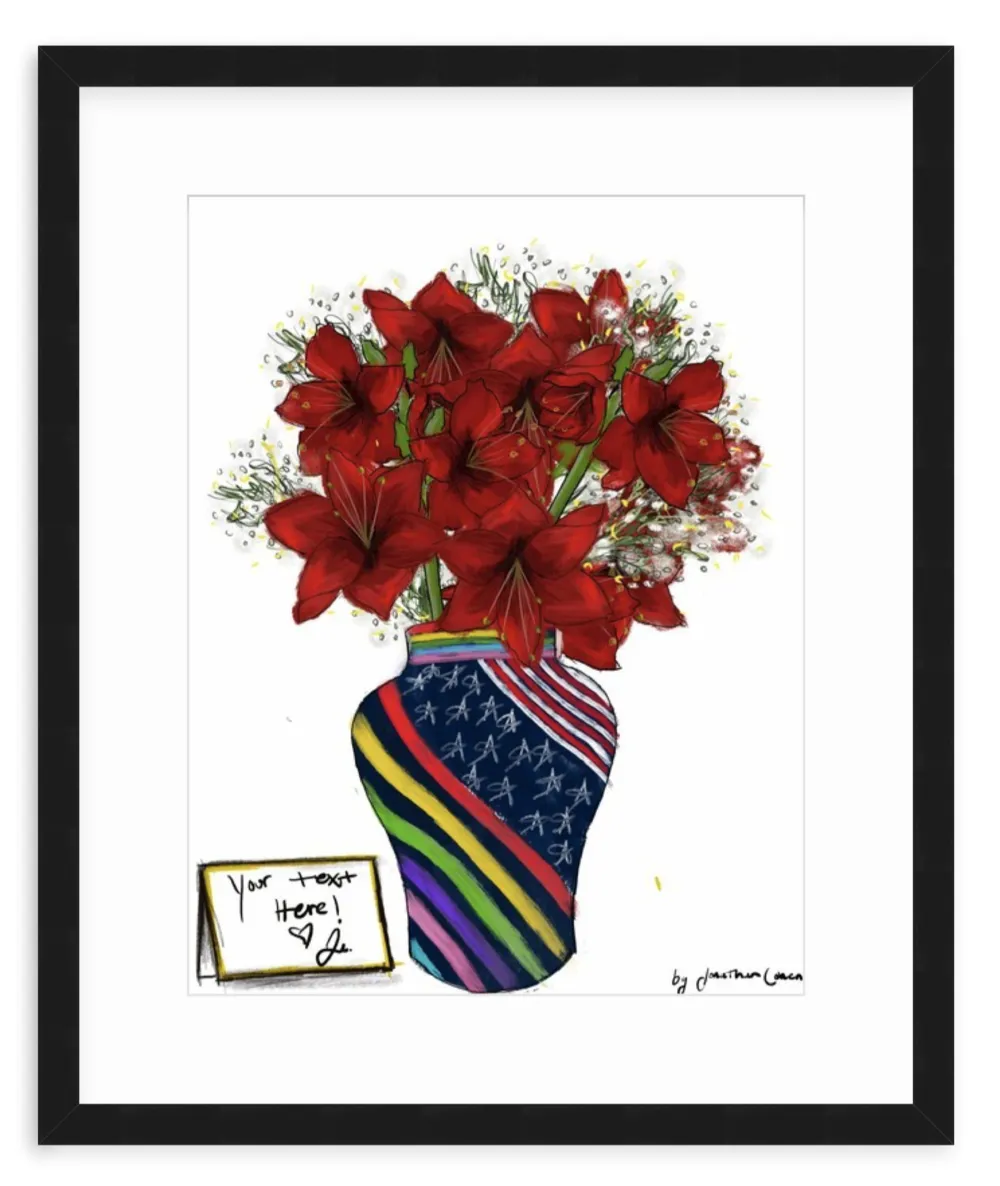 Autorretrato II Amaryllis with Framing