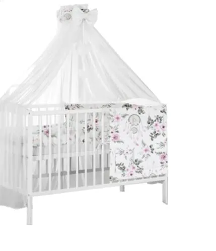 Baby Bedding Set 10Pc Fit Cot Bed 140x70cm Dream Catcher White