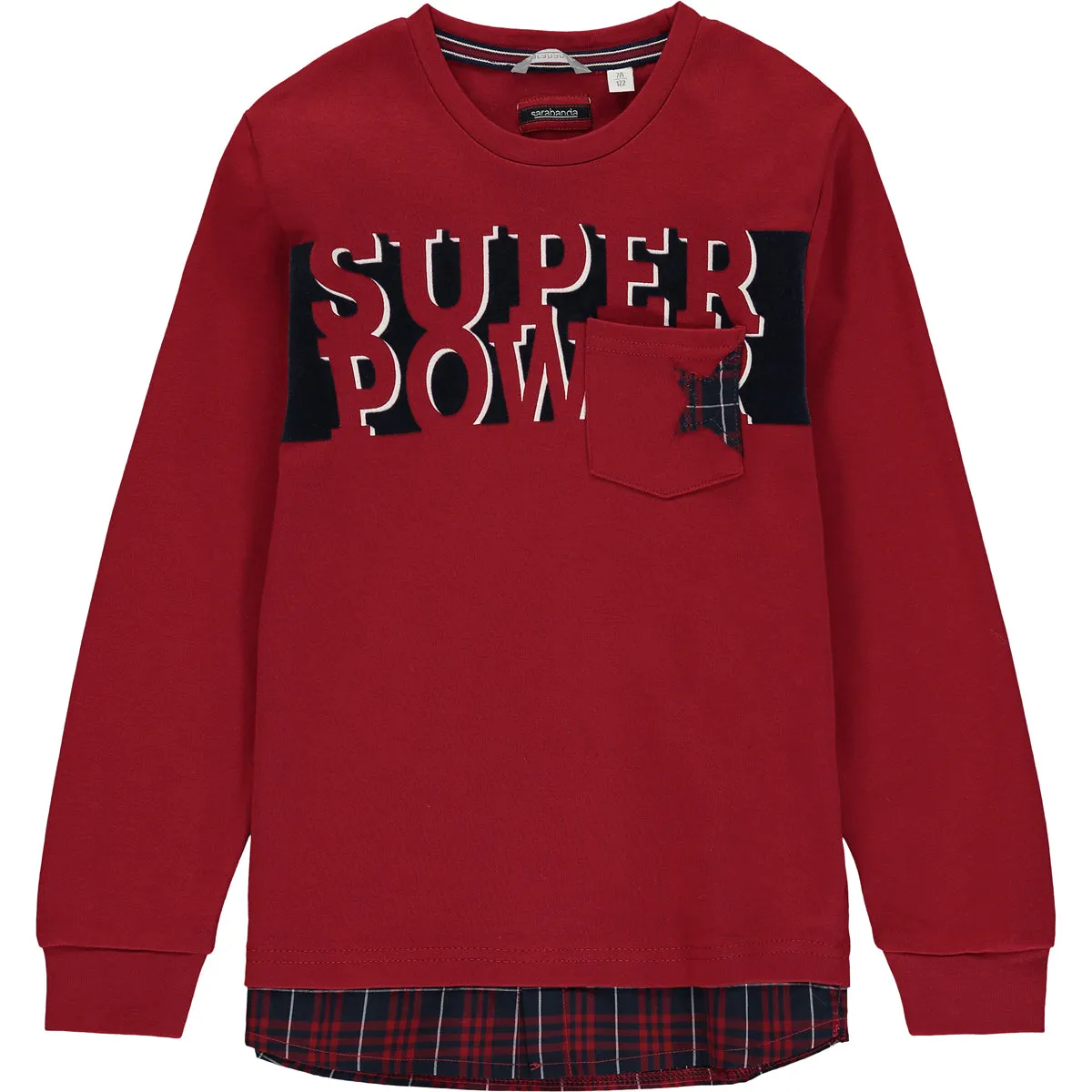 Baby Boys Burgundy Cotton Top