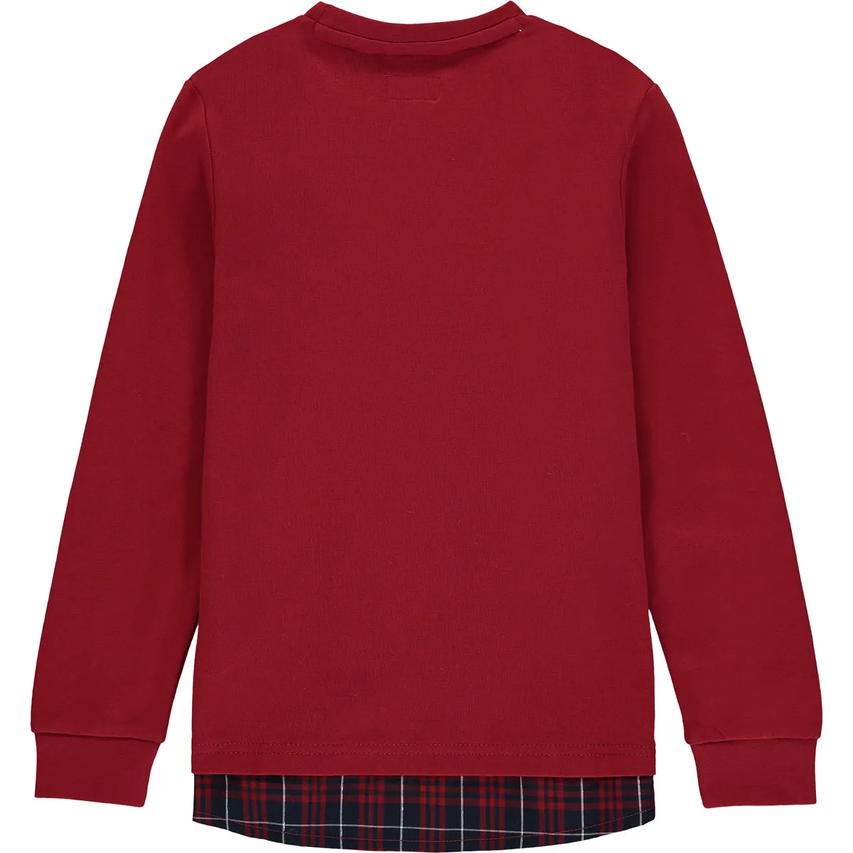 Baby Boys Burgundy Cotton Top