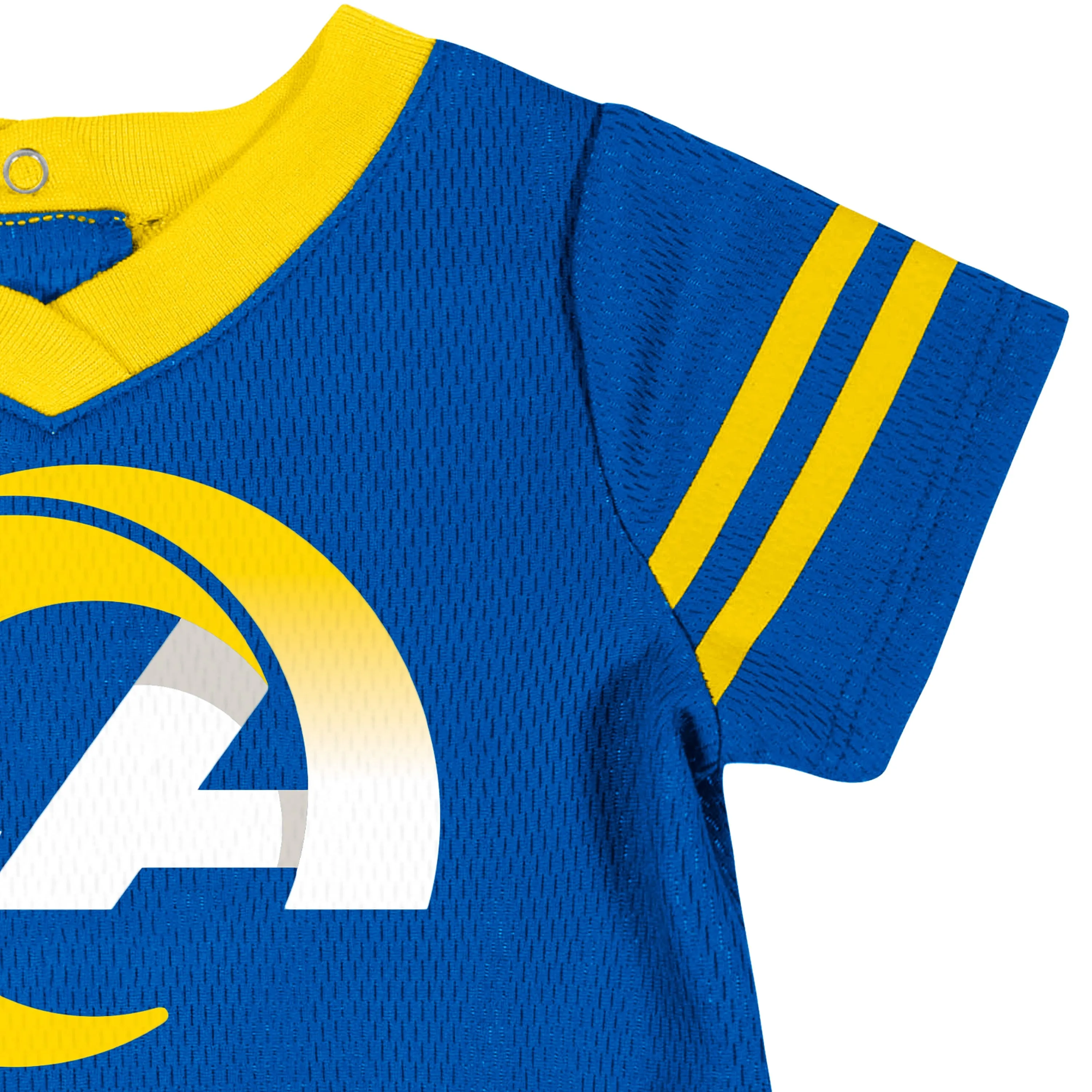 Baby Girls Los Angeles Rams Cheerleader Dress and Diaper Cover Set