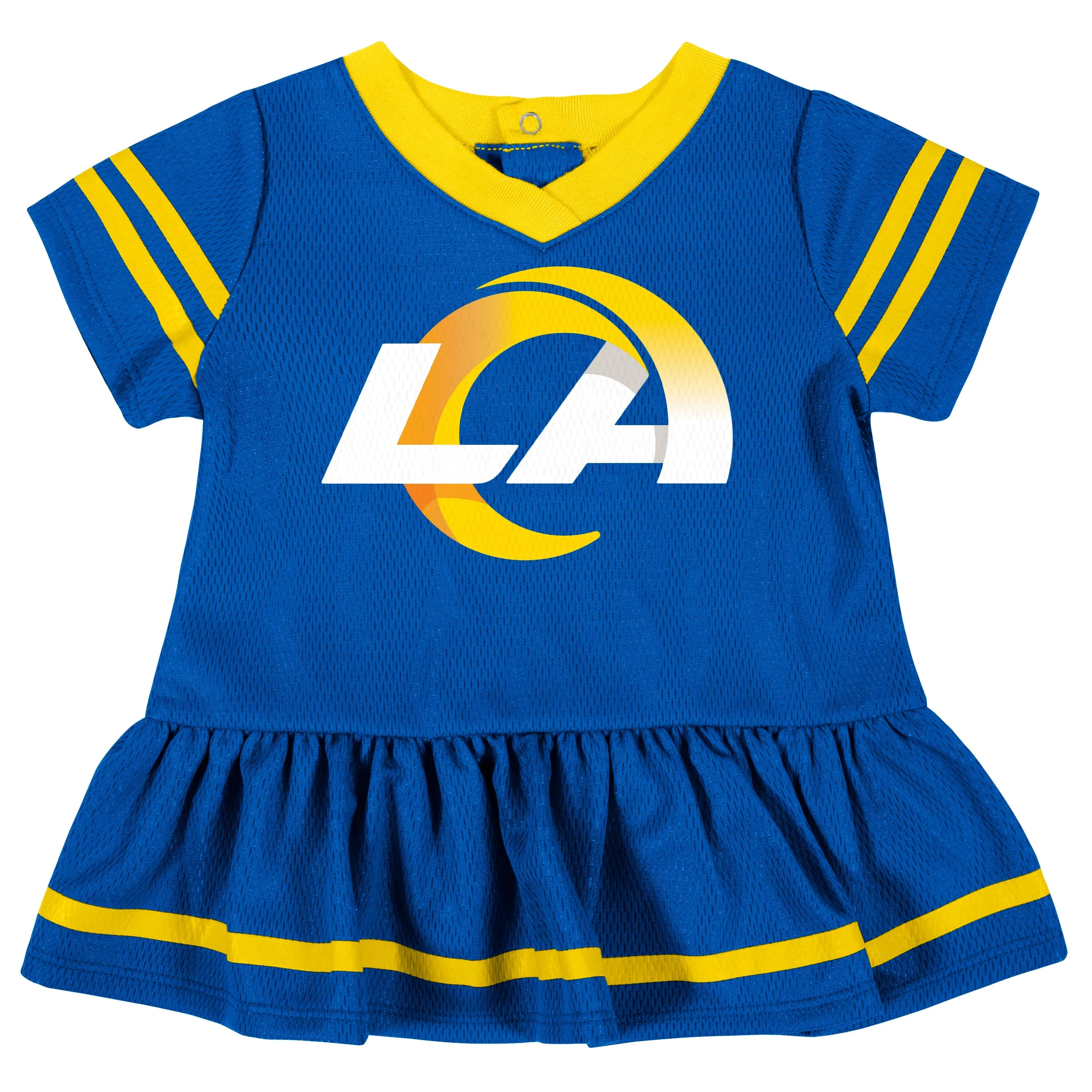Baby Girls Los Angeles Rams Cheerleader Dress and Diaper Cover Set