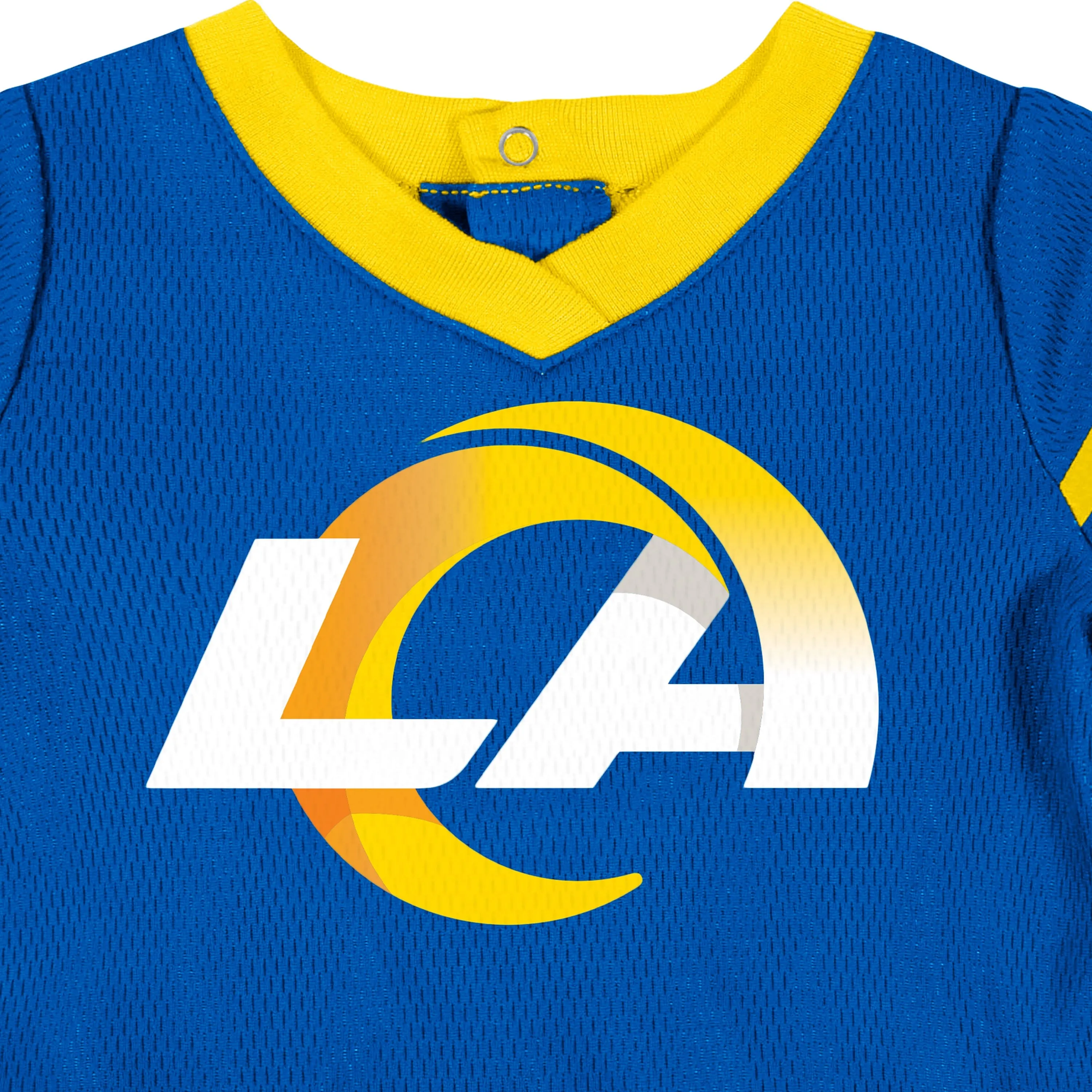 Baby Girls Los Angeles Rams Cheerleader Dress and Diaper Cover Set