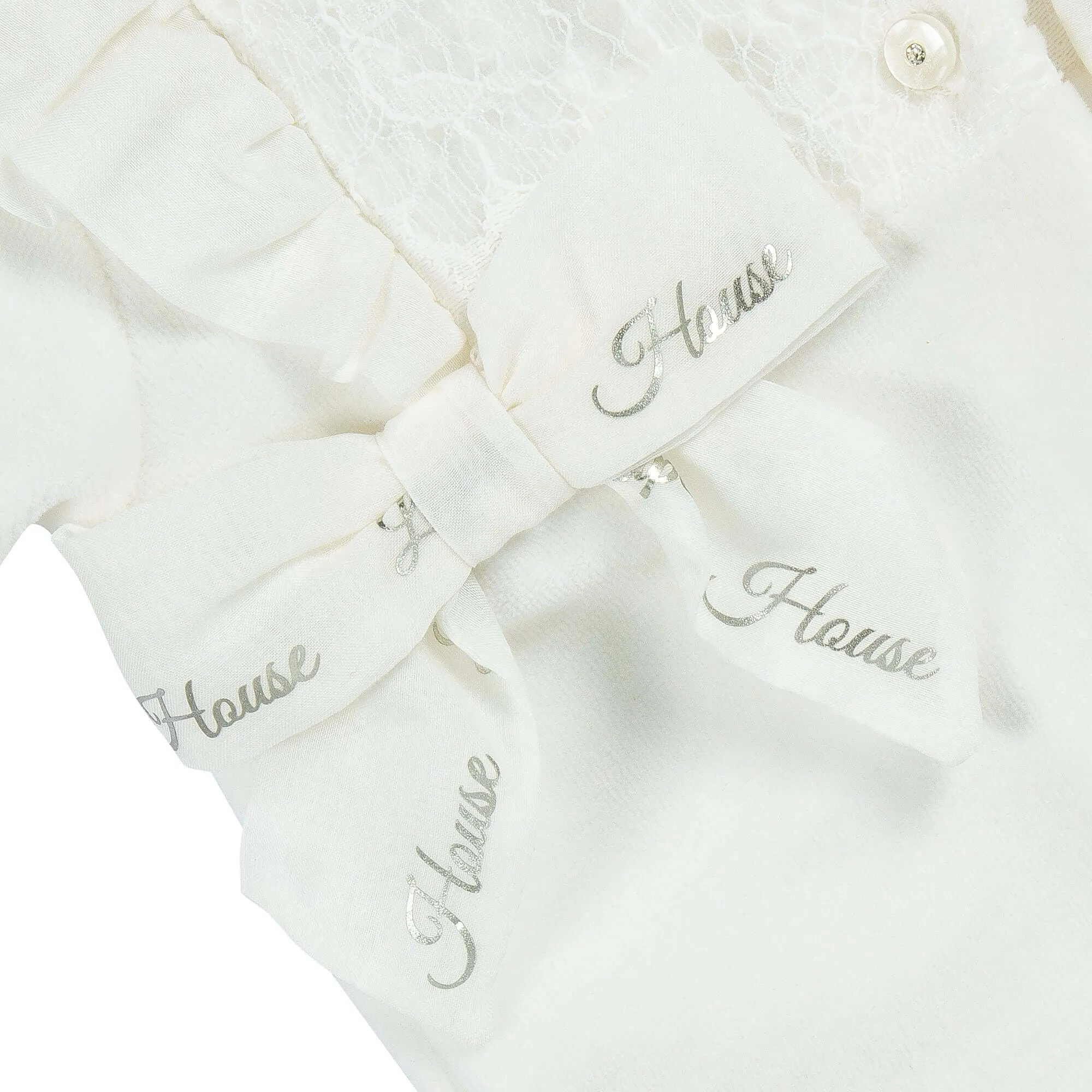 Baby Girls Off White Babygrow