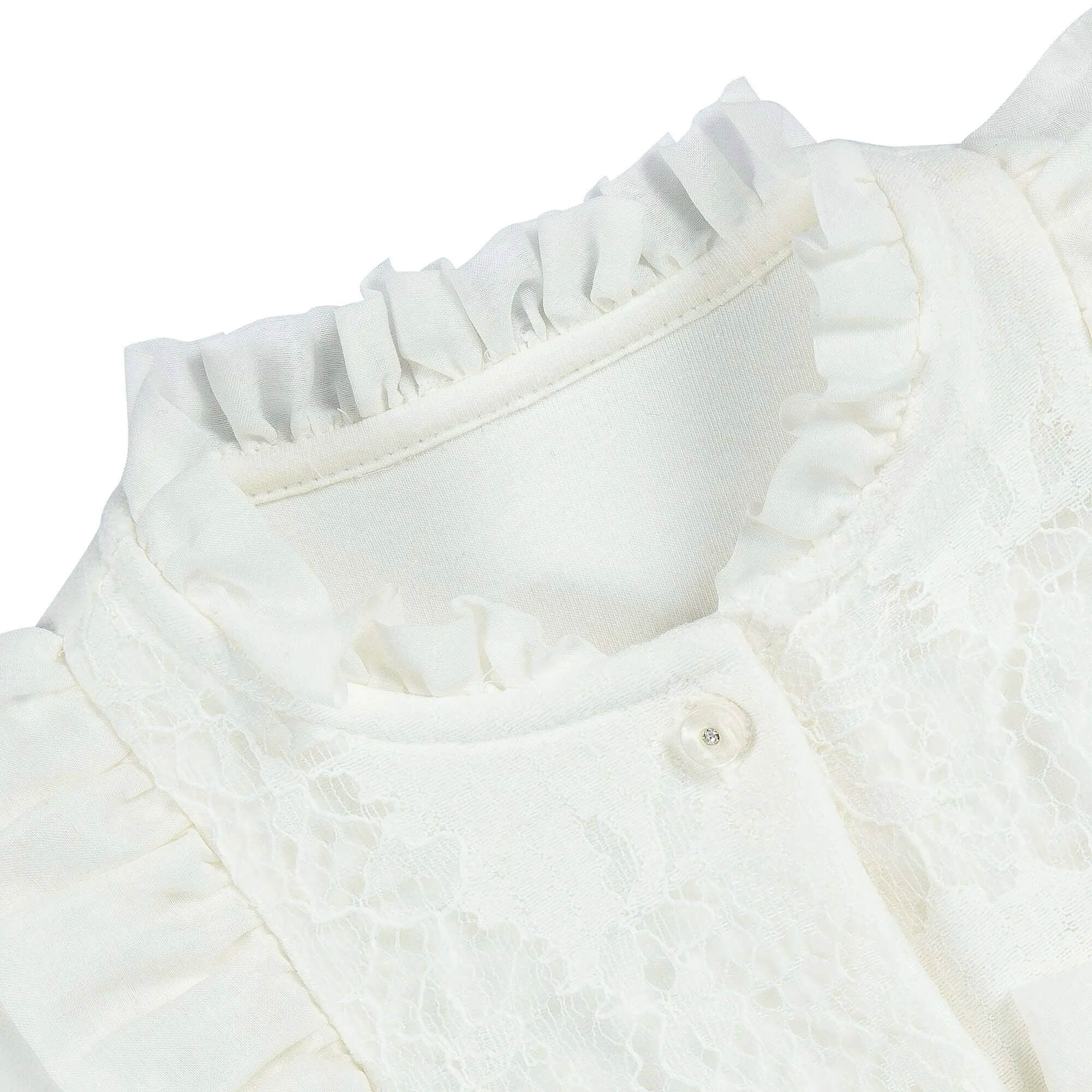 Baby Girls Off White Babygrow