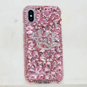 Baby Pink Crystals and Stones With Crown Design (Style 863)