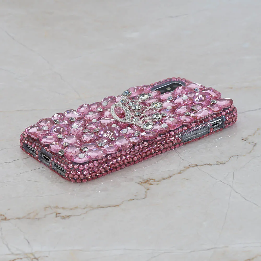 Baby Pink Crystals and Stones With Crown Design (Style 863)